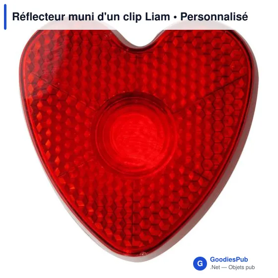 Réflecteur de sécurité personnalisable avec clip pour logo - Liam - Image 1