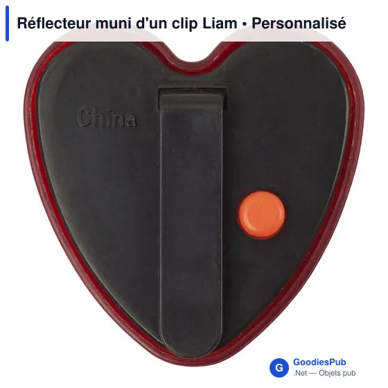 Réflecteur de sécurité personnalisable avec clip pour logo - Liam - Image 2