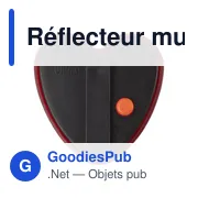 Réflecteur de sécurité personnalisable avec clip pour logo - Liam - Miniature 3