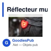 Réflecteur de sécurité personnalisable avec clip pour logo - Liam - Miniature 4