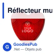 Réflecteur de sécurité personnalisable avec clip pour logo - Liam - Miniature 5