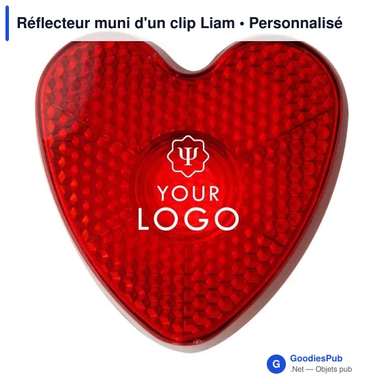 Réflecteur de sécurité personnalisable avec clip pour logo - Liam - Image 5