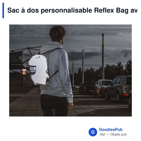 Sac à dos personnalisable Reflex Bag avec logo pour visibilité