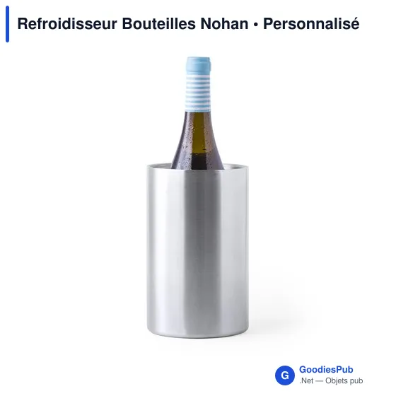 Refroidisseur en acier inoxydable personnalisable pour bouteilles - Nohanavec logo - Image 3