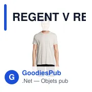 Tee-shirt personnalisable REGENT V avec logo - Col V - Miniature 1