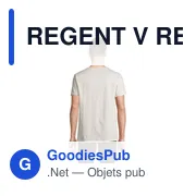 Tee-shirt personnalisable REGENT V avec logo - Col V - Miniature 2