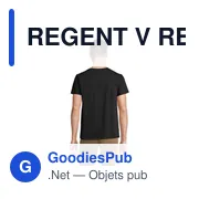 Tee-shirt personnalisable REGENT V avec logo - Col V - Miniature 5