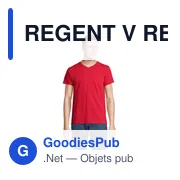 Tee-shirt personnalisable REGENT V avec logo - Col V - Miniature 7
