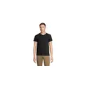 Variante noir profond - Tee-shirt personnalisable REGENT V avec logo - Col V