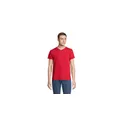 Variante rouge - Tee-shirt personnalisable REGENT V avec logo - Col V