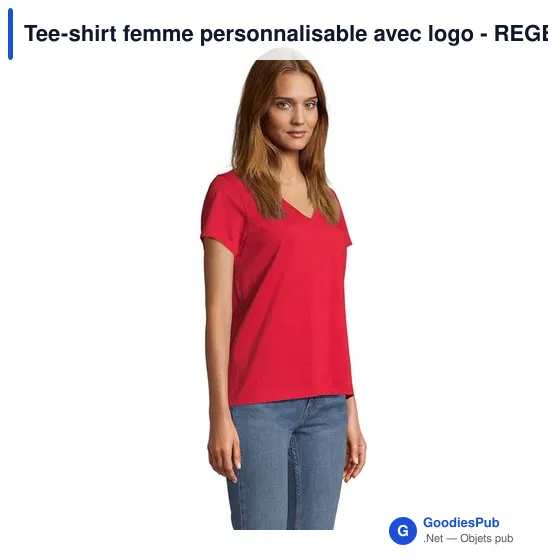 Tee-shirt femme personnalisable avec logo - REGENT V - Image 3