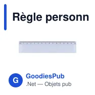Règle personnalisable 15 cm en polystyrène recyclé avec logo - Couleur - Miniature 2
