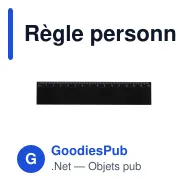 Règle personnalisable 15 cm en polystyrène recyclé avec logo - Couleur - Miniature 5
