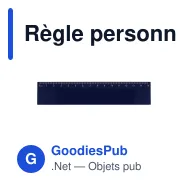 Règle personnalisable 15 cm en polystyrène recyclé avec logo - Couleur - Miniature 6
