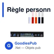 Règle personnalisable 20 cm en polystyrène recyclé avec logo - Couleur - Miniature 1