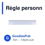 Règle personnalisable 20 cm en polystyrène recyclé avec logo - Couleur - Miniature 5