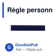 Règle personnalisable 20 cm en polystyrène recyclé avec logo - Couleur - Miniature 6