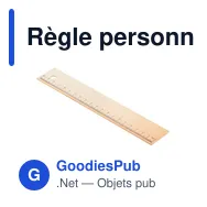 Règle personnalisable en bois de hêtre avec logo - Wooder Colton - Miniature 1