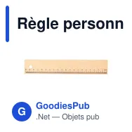 Règle personnalisable en bois de hêtre avec logo - Wooder Colton - Miniature 2