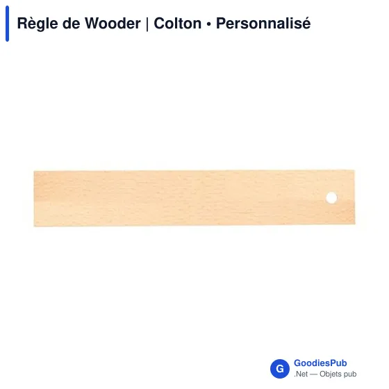 Règle personnalisable en bois de hêtre avec logo - Wooder Colton - Image 4