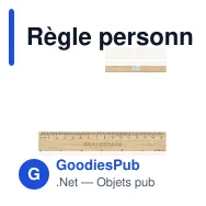 Règle personnalisable 15 cm en bambou avec logo - Bambou naturel - Miniature 1