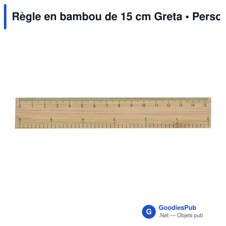 Règle en bambou de 15 cm Greta