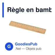 Règle en bambou de 15 cm Greta - Miniature 2