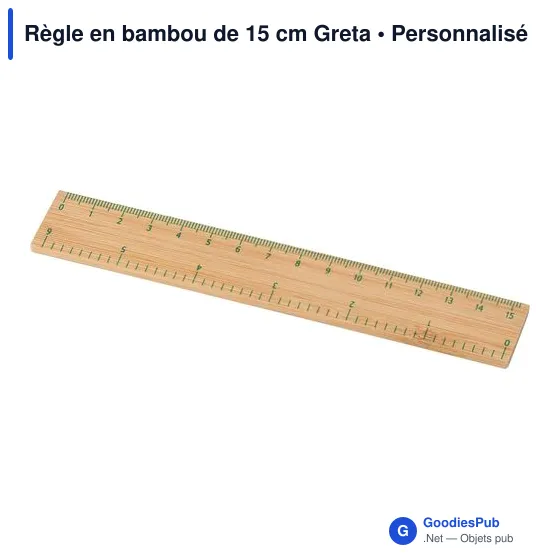 Règle en bambou de 15 cm Greta - Image 2