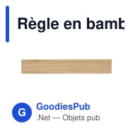 Règle en bambou de 15 cm Greta - Miniature 3