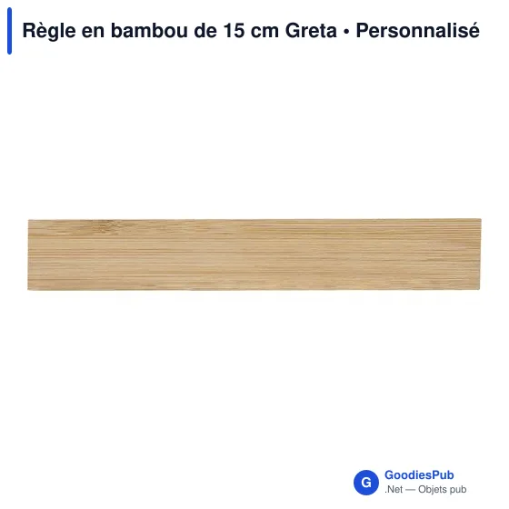Règle en bambou de 15 cm Greta - Image 3