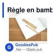 Règle en bambou de 15 cm Greta - Miniature 4