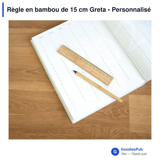 Règle en bambou de 15 cm Greta - Image 4