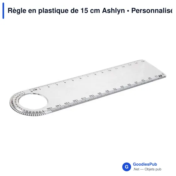 Règle en plastique personnalisable de 15 cm avec logo - Ashlyn - Image 2
