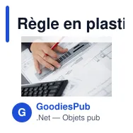 Règle en plastique personnalisable de 20 cm avec logo - Miniature 2