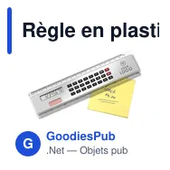 Règle en plastique personnalisable de 20 cm avec logo - Miniature 3