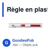 Règle en plastique personnalisable de 30 cm avec logo - Pascale - Miniature 2