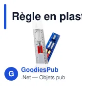 Règle en plastique personnalisable de 30 cm avec logo - Pascale - Miniature 4