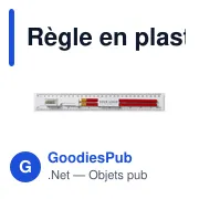 Règle en plastique personnalisable de 30 cm avec logo - Pascale - Miniature 5