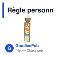 Règle personnalisable avec marque-pages et notes autocollantes - Rusnikavec logo - Miniature 1