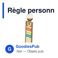Règle personnalisable avec marque-pages et notes autocollantes - Rusnikavec logo - Miniature 3