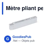 Mètre pliant personnalisable 1 m en ABS avec logo - Règle calibrée - Miniature 2