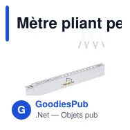 Mètre pliant personnalisable 2 m en ABS avec logo - Règle calibrée - Miniature 1