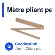 Mètre pliant personnalisable en bouleau 2 m avec logo - Premium naturel - Miniature 2