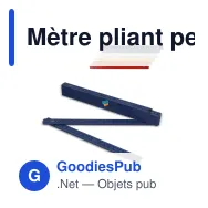 Mètre pliant personnalisable en bois 2 m peint avec logo - Premium couleur - Miniature 1