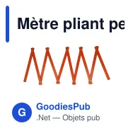 Mètre pliant personnalisable en bois 2 m peint avec logo - Premium couleur - Miniature 2