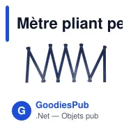 Mètre pliant personnalisable en bois 2 m peint avec logo - Premium couleur - Miniature 3
