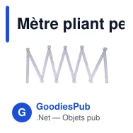 Mètre pliant personnalisable en bois 2 m peint avec logo - Premium couleur - Miniature 4