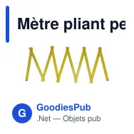 Mètre pliant personnalisable en bois 2 m peint avec logo - Premium couleur - Miniature 5
