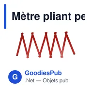 Mètre pliant personnalisable en bois 2 m peint avec logo - Premium couleur - Miniature 6