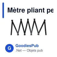 Mètre pliant personnalisable en bois 2 m peint avec logo - Premium couleur - Miniature 7